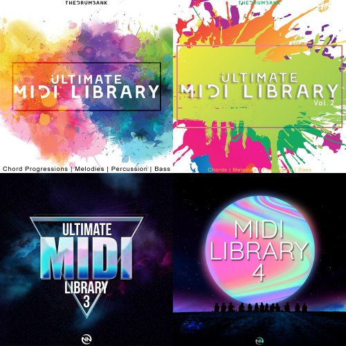 TheDrumBank Ultimate Midi Library Volume 1-4 WAV MIDI