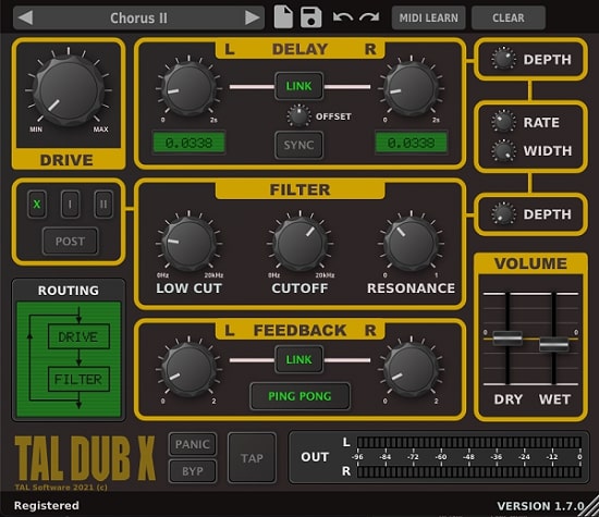 Togu Audio Line TAL-Dub-X v1.8.2 VST VST3 AU AAX