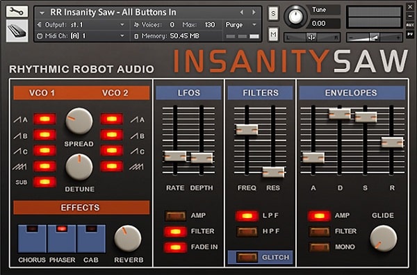 Rhythmic Robot Audio Insanity Saw KONTAKT