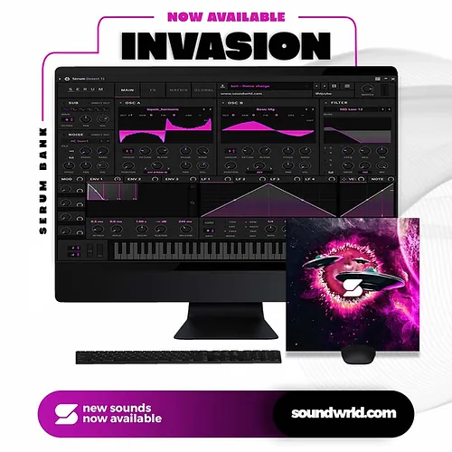 Soundwrld Invasion (Serum Bank + One Shot Kit) [WAV MIDI FXP]